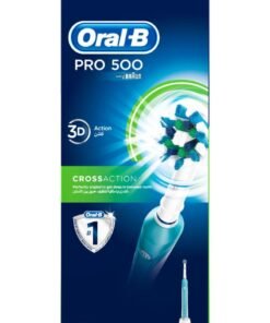 Oral-B Vitality Cross Action Rechargeable Electric Toothbrush, with 2D Cleaning Action, 2-Min Timer, Pack of 1 Blue/White
