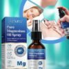 ALIVER 60ml Pure Magnesium Oil Spray,100% Pure & Natural,Gluten Free,Magical Topical Magnesium Body Spray,Magnesium Spray for Sleep and Anxiety,Non-GMO Magnesium Spray for Feet and Body