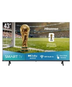 Hisense 43-inch Smart TV FHD E4Q-Natural Colour Enhancer,High Contrast,Share to TV,Dual Band Wi-Fi, Game Mode, Eye Care Mode,Youtube, Netflix, Shahid (2025 UAE Version) 43E4Q Black