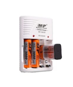 MP 4-Slot Smart Battery Charger – For 1.2V AA/AAA & 9V Ni-MH/Ni-Cd Rechargeable Batteries – Multi-Function Charging Dock