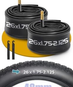 SANMUGEED 26 x 2.125 Inch 48mm Schrader Valve Heavy Duty Bicycle Tube with 2 Tire Levers, for Fat Mountain MTB Bicycle Bike Premium Quality Butyl Inner Tube