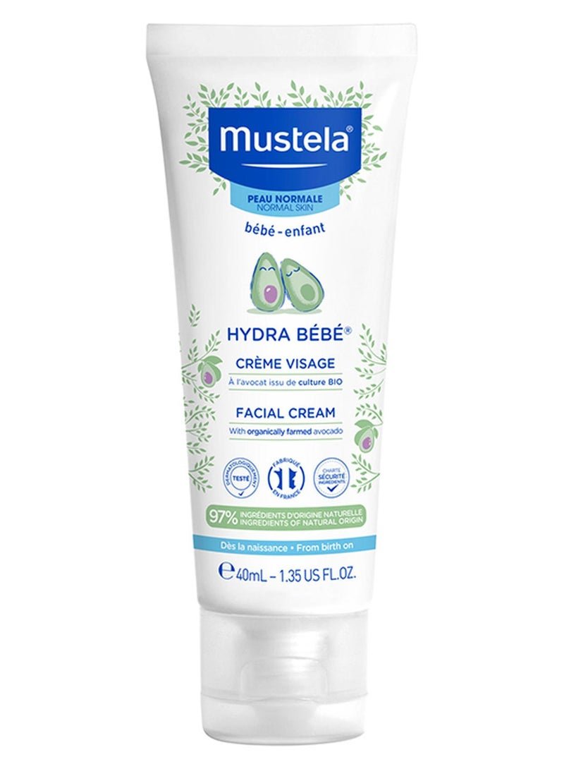 Mustela Hydra Bebe Facial Cream With Farmed Avocado, For Normal Skin