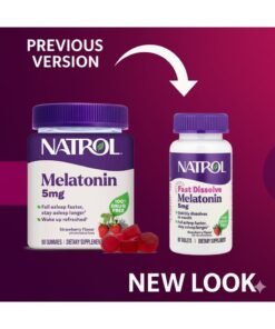 Natrol Melatonin Gummies, Sleep Support, 90 Strawberry-Flavored Adult Melatonin  Tablets, 5 mg Sleep Aids for Adults