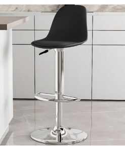 DubaiGallery Dining Chair Metal Bar Stools Set of 2 Bar Stools Modern Velvet Bar Chairs with Backrest, Counter Stools for Kitchen Cafe Dinner Pub