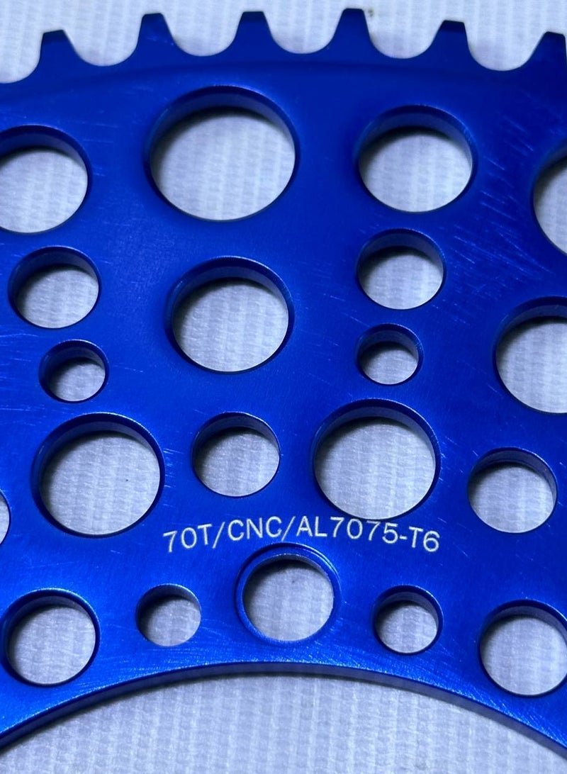 Litepro Chainring 70T Blue Color, 130Bcd, Folding Bike - Image 3