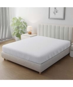 Hotel Linen Klub Stripe Microfiber White Fitted Sheet Double 120x200 cm