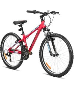 Spartan Galaxy Mountain Bicycle | 24 Inch Wheel Size | 21 Speed Shimano Gears |For Teens And Adults | Maroon Color