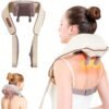 DubaiGallery Portable Neck Body Massager Heated 6D Kneading Design Intelligent Electric Wireless Neck Massager