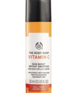 THE BODY SHOP Vitamin C Instant Smoother Face Serum – Hydrating & Brightening Serum for Silky Smooth Skin | Moisturizes Deeply, Reduces Acne & Pimples, Boosts Natural Glow | Lightweight, Non-Greasy Formula, 30ml