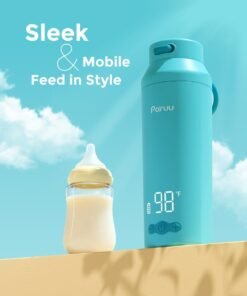 Alternative view of Paruu Portable Bottle Warmer for Travel, Easy-Clean Wide Mouth, Portable Milk Warmer with Fast Heating for Night Feeding, 7-Temp Control, Large 12oz