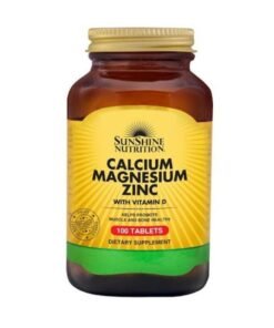 SUNSHINE NUTRITION Calcium Magnesium  Zinc  With Vitamin D Dietary Supplement 100 Tablets