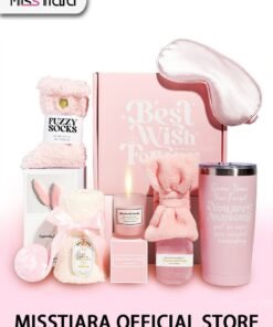 MissTiara Gift Basket for Women - Birthday Gift Box Get Well Soon Gift Set Contains 11 Inspirational Gifts Relaxing Spa Treatment Package for Women Bestie Friendship Female Friend Gift