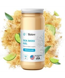 Biolore Wildcrafted Sea Moss Gel - Supercharge Health with Irish Seamoss - with Essential Vitamins & Minerals - Antioxidant-Rich Vegan Superfood for Immune Support, Energy (Original, 16 oz)