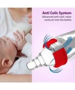 Luvlap Anti-Colic Wide Neck Natura Flo Baby Plastic Feeding Bottle, 250Ml (Pack of 2), New Born/Infants/Toddler Upto 3 Years, Stars, BPA Free - Image 3