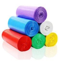 ECVV Garbage Bags 45x50cm (5 Rolls, 125 Bags) Bio-Degradable Plastic Disposal Garbage Bag Small, Bin Liners for Home, Kitchen & Offices, Mix Color Mix Colour 5 Rolls, 125 Bags 45x50cmcm