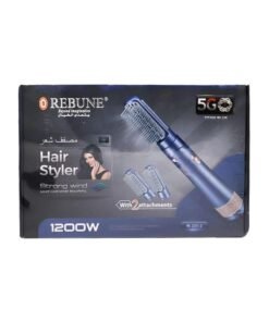 REBUNE Hair Dryer Developed With Ions, Two Heat And Cold Levels, 1200 Watts Blue