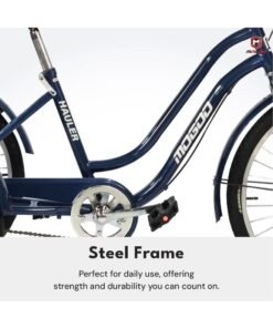 MOGOO Hauler Adult Tricycle 24/26 Inch - 6-Speed Shimano Gears - Durable Steel Frame - Removable Rear Basket With Wheels & Handle - Strong Brakes - Vintage Saddle - Perfect For Shopping - Image 3