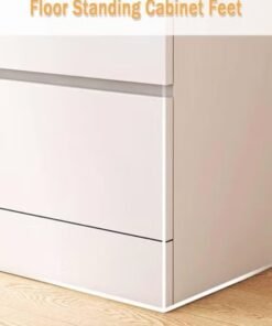 fashionhome Modern 6 Drawer Tall White Dresser Chest of Drawers Organizer Concealed Handle Design Closet 15mm Wood Thickness Storage Cabinet for Living Room Bedroom Hallway 60x40x111 cm - Image 4