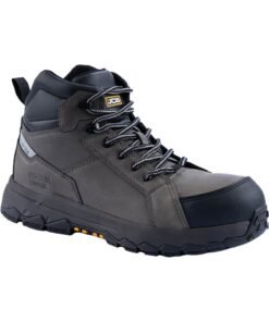 JCB Rugged 6" Safety Boots for Men JCB-005C | Alloy Toe – Oil, Heat & Slip Resistant, ASTM F2413-18 Certified, EH – Grey Black