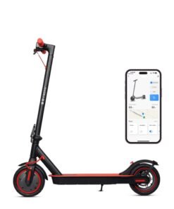 Crony M365 app Fast E-Scooter For Kids/Teens, Speed 25-45km/h, 25 km Range, 36v 7.8ah Battery, 8.5"Tires,250w Motor, App Controlled Lightweight Foldable With Led Headlights High-Speed Electric Scooter, Anti-Slip Deep-Tread Rubber Tires, Rear Disc Brake, 120kg Max Load, Smart Scooter With App Connectivity, Portable Aluminum Frame For Adults,  Travel-Ready Design, Red