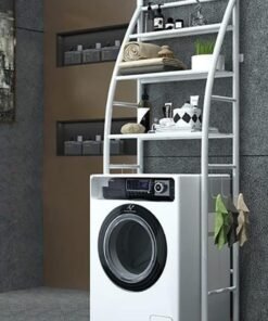 HOMESTAR 3 Tier Bathroom Laundry Washing Machine Shelf Rack White