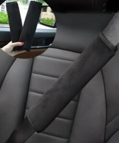 Ceamere 2pcs Soft Plush Car Seat Belt Covers,Car Accessories, Modern Car Interior, Durable Car Cover, Comfortable Car Seat Covers