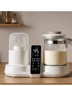 Nihon RAF 6-in-1 Baby Bottle Sterilizer & Warmer with Electric Kettle | LED Digital Display, 1200ml Borosilicate Glass Jar | Milk, Formula & Baby Food Maker for Newborn Care