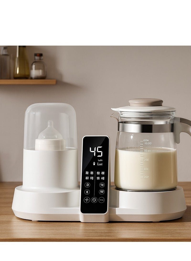 Nihon RAF 6-in-1 Baby Bottle Sterilizer & Warmer with Electric Kettle | LED Digital Display, 1200ml Borosilicate Glass Jar | Milk, Formula & Baby Food Maker for Newborn Care