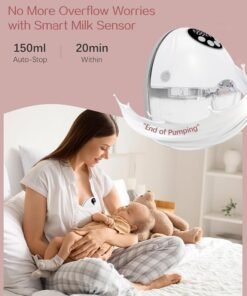 Alternative view of Jccgoo Wearable Breast Pump - Hands Free Breast Pumps with 4 Modes 12 Levels, Automatic Voice Prompts, LED Display with 4 Modes &12 Levels, Memory Function, White