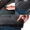 WALALLA Multifunctional Foldable Leather Cube Storage Organizer, Foot Rest, Lid Stool Seat Chair, Folding Storage Ottoman Storage Ches Box, Bench, Chest with Thickening Square Seat Padded