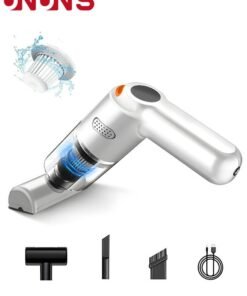 UNUNS HandHeld Cordless Cleaner,High Power USB Rechargeable Vacuum Cordless With 3 Suction Head,Hand Vacuum With Large Dirt Bowl,Washable Filter And Cleaning Brush