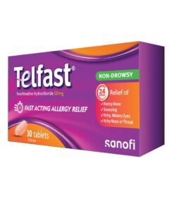 sanofi Telfast® 120Mg Anti-Allergy Tablets For Quick Allergy Relief, 30 Tablets