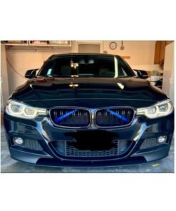 2PCS Blue Grille Insert Trim Stripes, Compatible with M Sport V Barce for BMW F20 F30 G30, Grille Strips for BMW Series 2, 3, 5, 328i, 535i. Enhance Your BMW's Style!