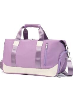 SYOSI Sports Gym Bag for Women, Travel Duffel Bag with Wet Pocket & Shoes Compartment Weekender Bag(Purple)