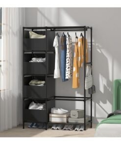 Household Wardrobe, Rental House Storage Coat Rack, Large-Capacity Dust-Proof, Bold Steel Pipe, Easy To Assemble, Simple Drying Rack
