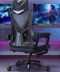 Ergonomic Office Chair Desk Chair with Lumbar Support Gaming Chair with Adjustable Headrest and Armrest Swivel Computer Chair for Home Office(Z1-Black)