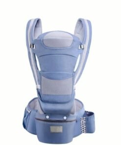 DOOKOO Ergonomic Infant Carriers with Hip Seat Waist Stool and Storage Box for Breastfeeding, Newborn to Toddler 1-48 Months Front and Back Baby Holder Carrier for Men Dad Mom