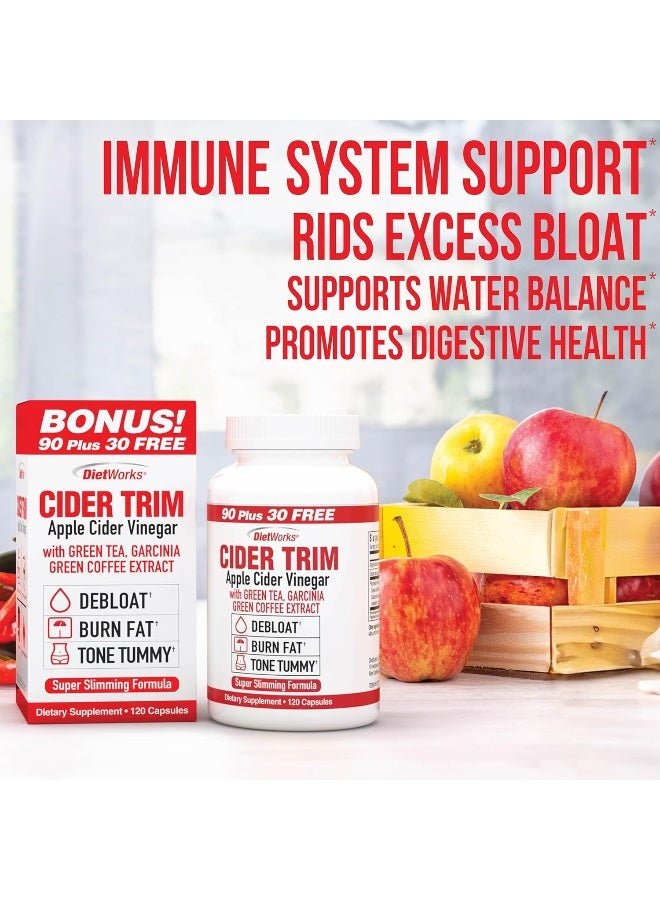DietWorks Apple Cider Vinegar, 120 Capsules