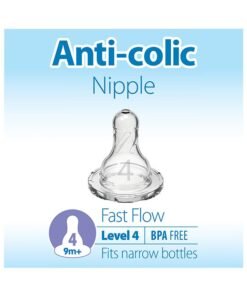 Alternative view of Dr. Brown’s Level-4 Silicone Narrow Anti-Colic Nipple, 2-Pack
