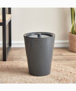 Home Box Midas Waste Bin Trash Can With Swing Home Garbage, 8.5 L Black 23.5x29x23.5 cm
