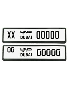 ETAVA Car license frame |Number Plate| Car Plate| Holder| 2 Piece Long for Dubai Emirates – 2-Piece Long Black Set (53cm Front & 13cm Rear),Dubai Vehicle Plate Frame