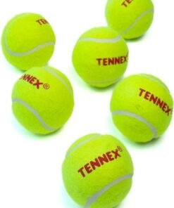 Tennex Felt Cricket Tennis Ball Hard Yellow for Over Arm Cricket | Heavy Tennis | Standard Size Ball for Cricket Tournament and Practice (Pack of 12)