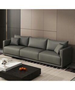 Comfynest Modern Wood Frame Sofa with Foam Seat Cushions and 2 Included Pillows, Living room stylish couch, 187.96 x 73.66 x 76.2 cm (Dark Greenish)