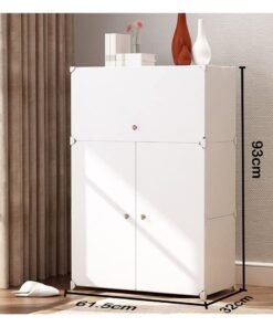 Alternative view of DubaiGallery Plastic Modular Shoe Cabinet Cube Shoe Storage Organizer Portable Adjustable Shoe Rack Shelf Space Saving Doors Closet Entryway