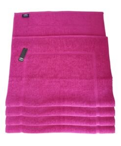 Pearl Coast International 4 Pieces Luxury Bath Mat Set  50X90cm 800 GSM Premium Cotton Ultra Soft and Highly Absorbent Expertly Woven for Durability Hotel And Spa Quality Towels Pink