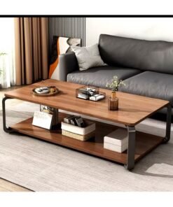 DubaiGallery 2-tier Side Table Shelf And Iron Frame Sofa Table For Balcony Living Room Bedroom, Balcony Casual Snack Table