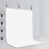 GUDOO Photography White Backdrops for Wall Mounted Setup Photoshoot Pure White Screen Cloth Sheet Background Zoom Polyester Photo Back Drop Pack for Party Photo Video Shoot 2 x 2 m