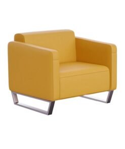Mahmayi 2850 Single Seater PU Sofa - Dark Sandal 74x78x77 Cm