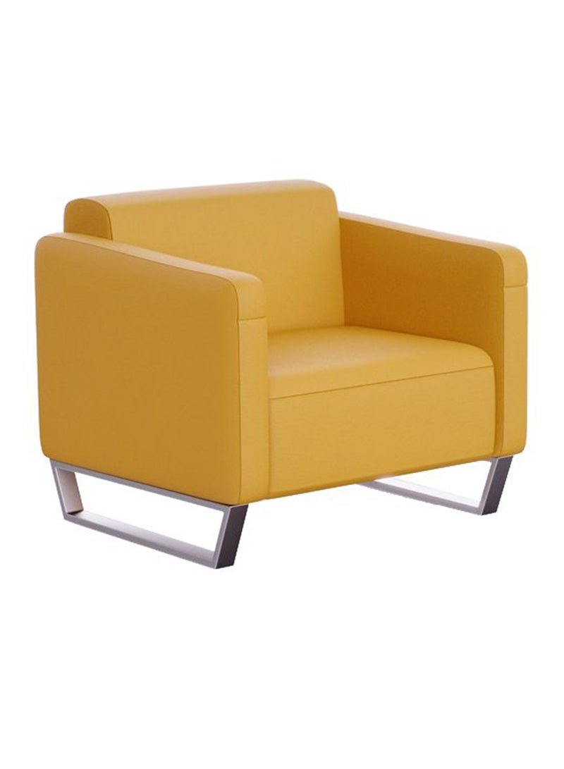Mahmayi 2850 Single Seater PU Sofa - Dark Sandal 74x78x77 Cm