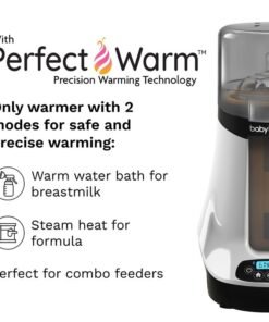 Baby Brezza Smart Baby Bottle Warmer, Breastmilk Warmer + Defroster - Only Brand with Different Temperatures for Breastmilk + Formula - Universal Fit for All Bottles + Milk Bags - Bluetooth Control